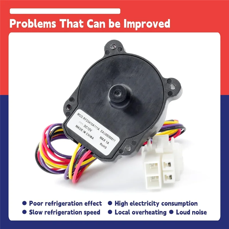 

A74E-EAU65058511 Refrigerator Condenser Fan Motor Assembly Compatible Freezer Evaporator Fan Motor Parts Replace RFD3410A111A