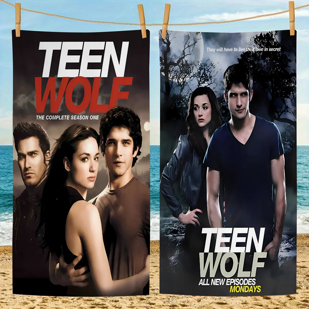 

Teen Wolf Classic Vintage Microfiber Printed Beach Towel Mountain Climbing Yoga Beach Swimming Running Absorbent Soft Towel