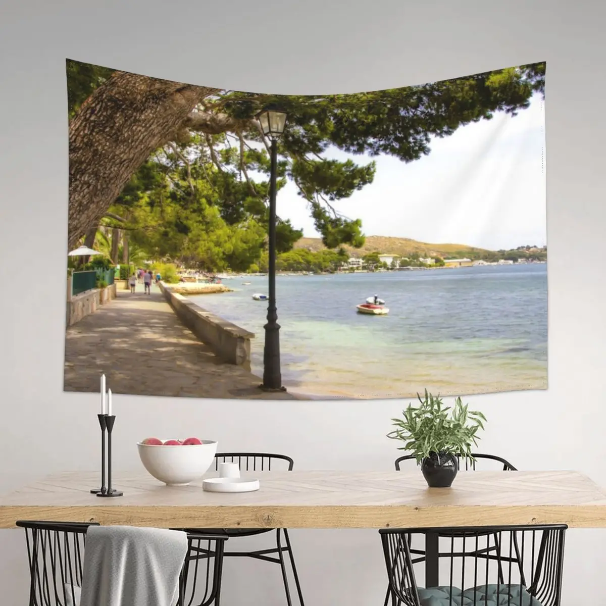 

Pine Walk Puerto Pollensa Mallorca Tapestry Decoration Aesthetic Christmas Decoration Decor Home Tapestry