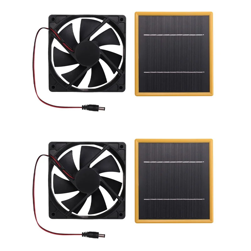 

B07B-2X 12V 5W Solar Exhaust Fan Air Extractor 5.6Inch Mini Ventilator Solar Panel Powered Fan For Dog Chicken House