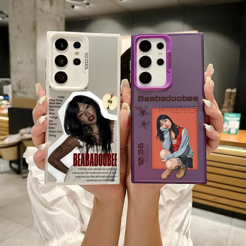 Cool Singer B-BeabadoobEES Phone Case For Samsung Galaxy S25 Edge S24 S23 S22 S21 S20 Ultra Funda Silicone Silver Phone Case