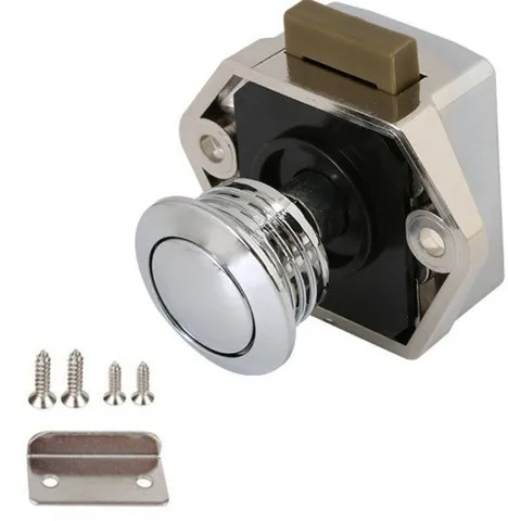 10pcs Furniture Door Lock Camper Car Push Lock RV Caravan Boat Motor Home Cabinet Drawer Latch Button Locks Hardware