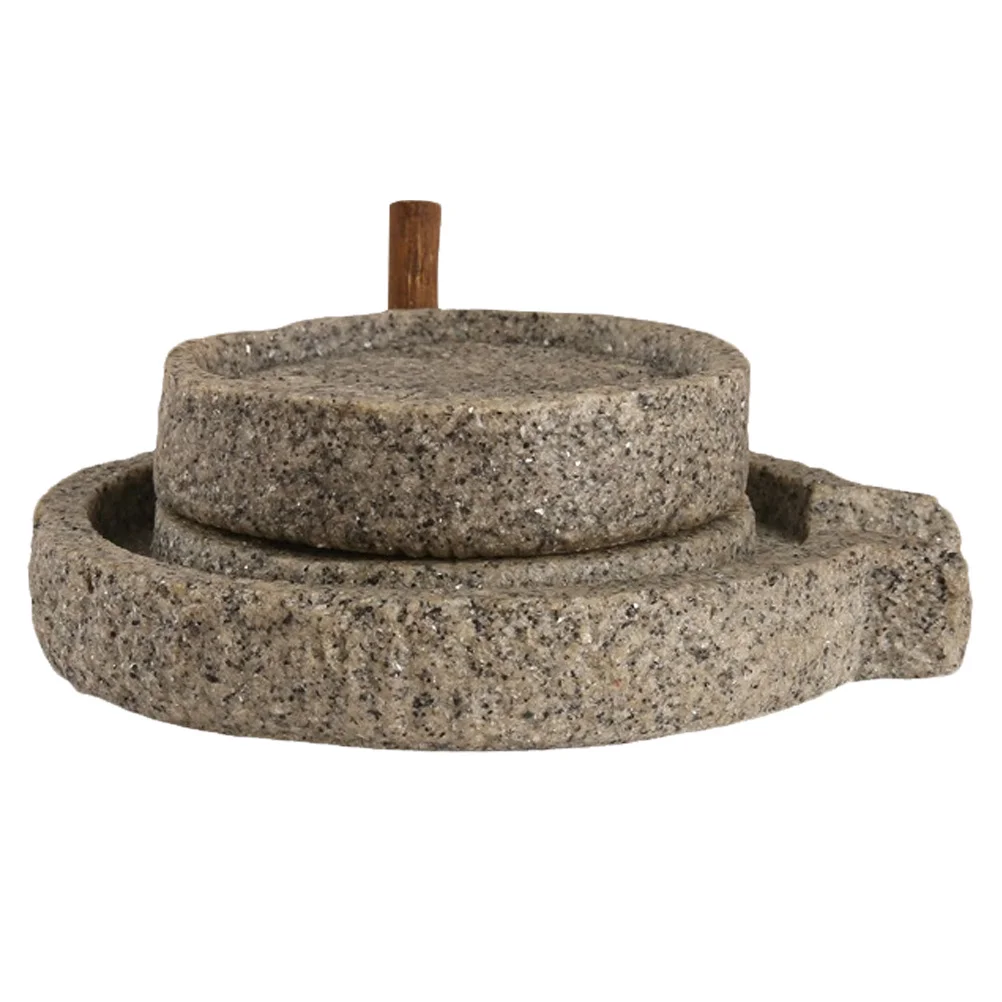 

1pc Creative Stone Mill Flower Pot Resin Vintage Planter Decor Desktop Ornament Garden Balcony Office Home Gift Succulent Plant