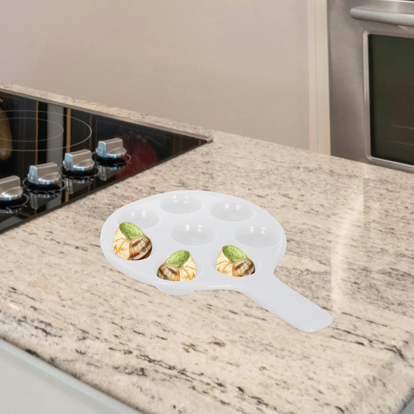 

Baking Dish Escargot Baked Plate Casserole Serving Seafood Black Cooking Tray Snail