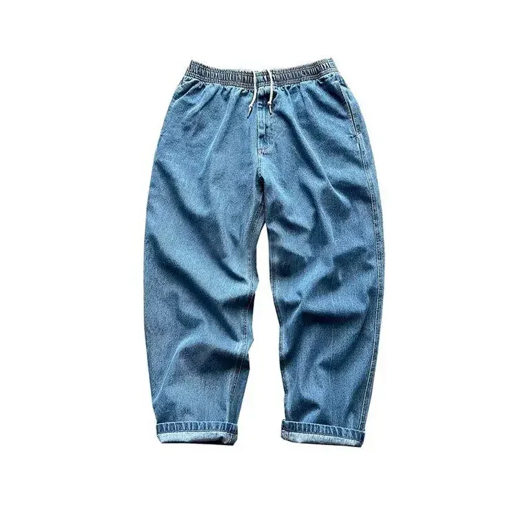 

BEAMS Loose Casual Vintage Drawstring Washed Tapered Jeans