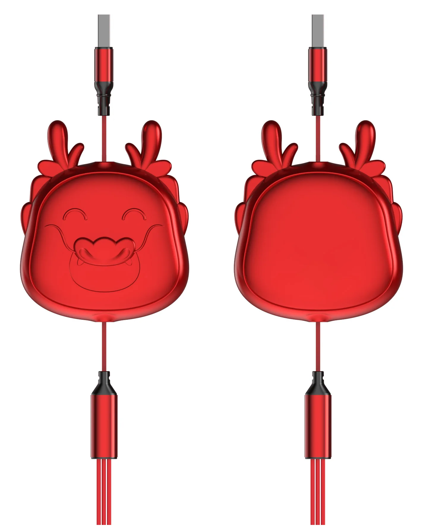 كابل USB قابل للسحب للشحن السريع والبيانات ، كابل صغير من النوع C ، مناسب للآيفون ، أندرويد ، شاوميو ، ووي ، ووي وي ، و 3 في 1