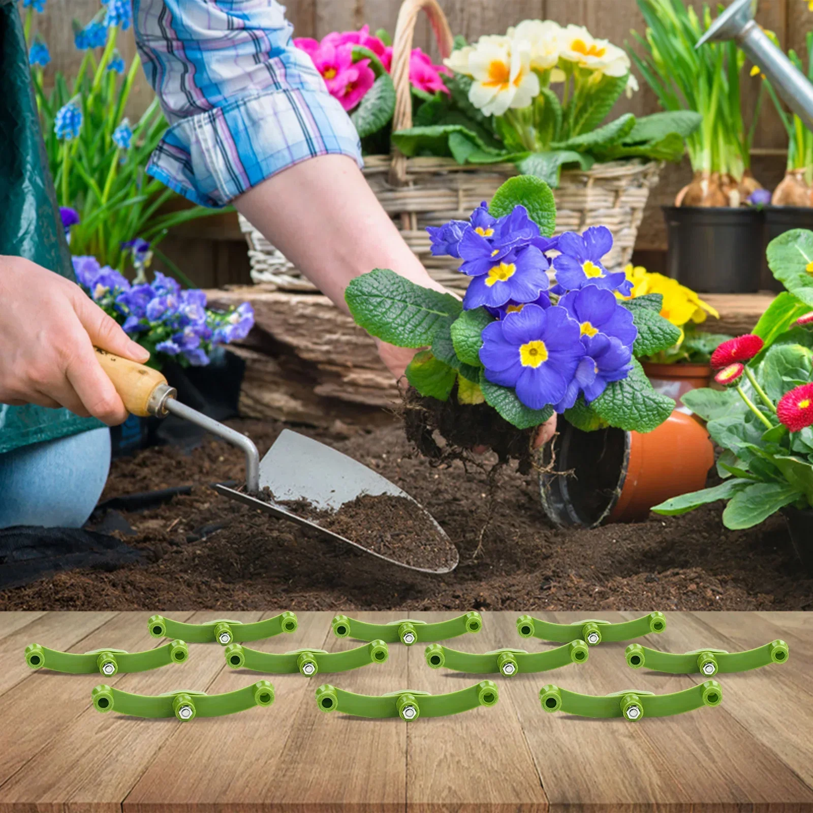 Bonsai Shaping Tool Adjustable Branch Tool Promotes Healthy Growth Sturdy Plastic Material User-friendly Design 10 Pieces Set