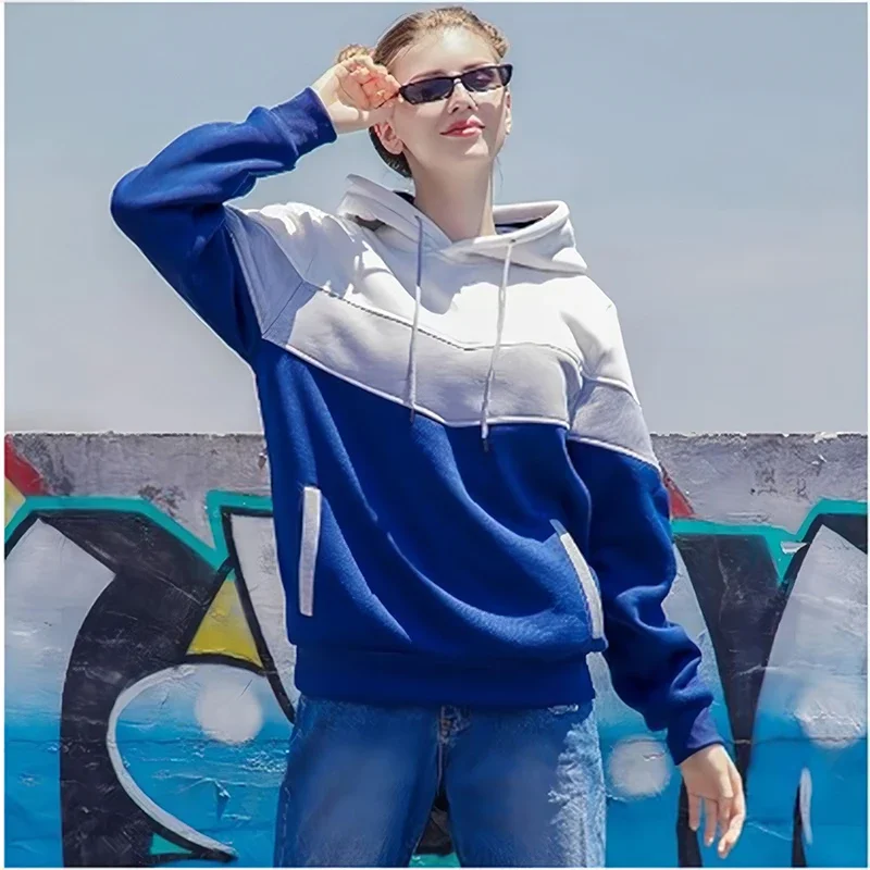 2025 herbst Casual frauen Solide Hoodie Komfortable Stretch Sweatshirts Lose Tasche Warme Kleidung Mode Straße Weibliche Pullover