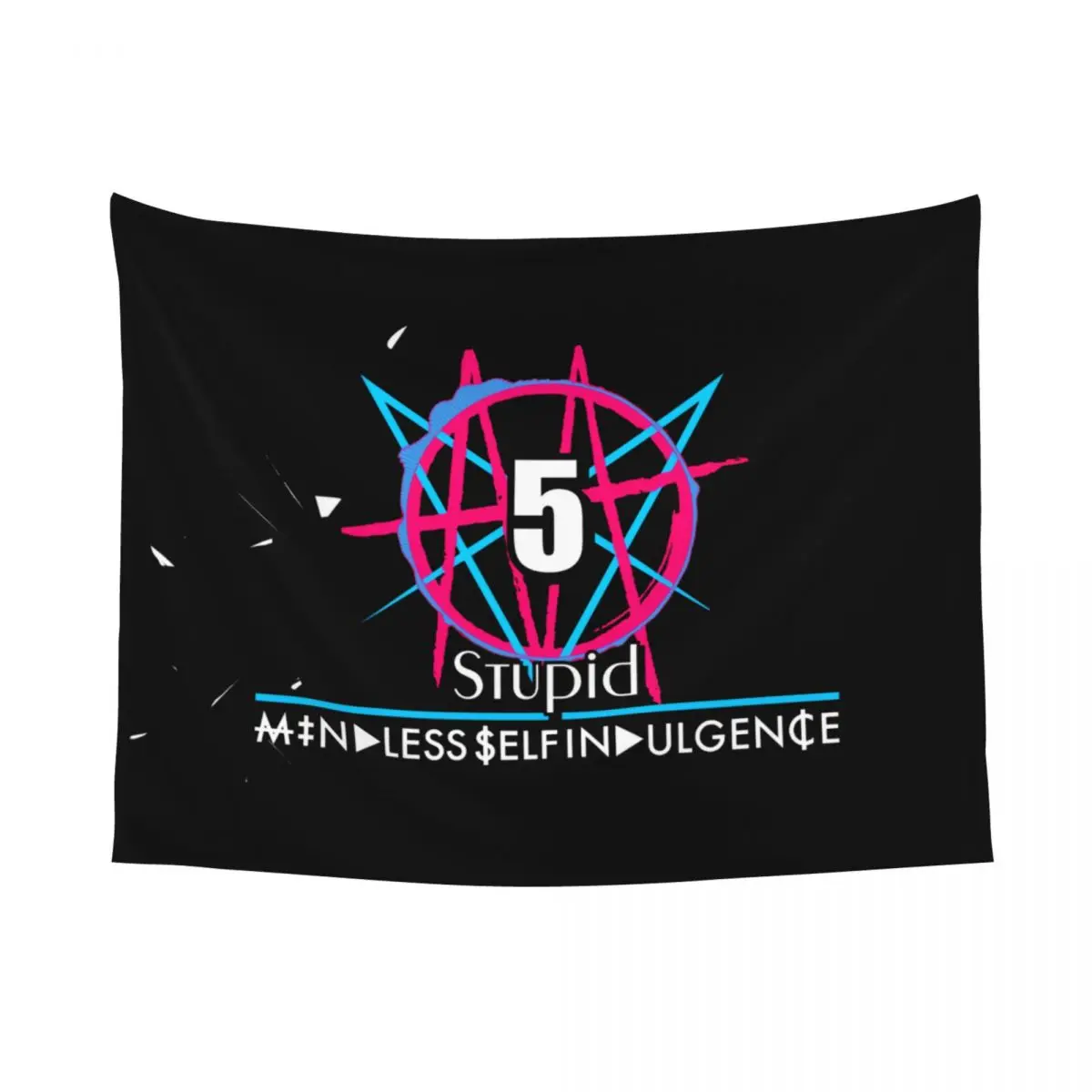 Custom Msi Mindless Punk Rock Self Indulgence Tapestries for Bedroom Dorm Electro Hippie Wall Hanging Tapestry Home Decoration