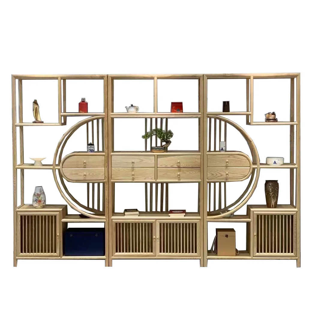 

New Chinese style, Bogu frame, solid wood, living room, partition, Zen, ornament, display