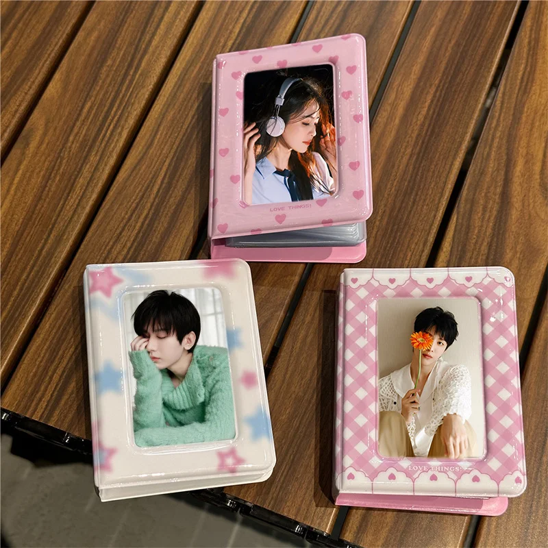 40pcs Binder 3 Inch Photo Album One Frame Photocards Holder Girly Postcard Lomo Card Photo Album Album For Photographs