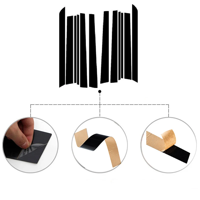 Nadające się do strzelca (L322) 2002-2008 2009 2010 2011 2012 czarny błyszczący słupki słupkowe okno samochodu pokrywa osłonowa naklejek kolumnowych