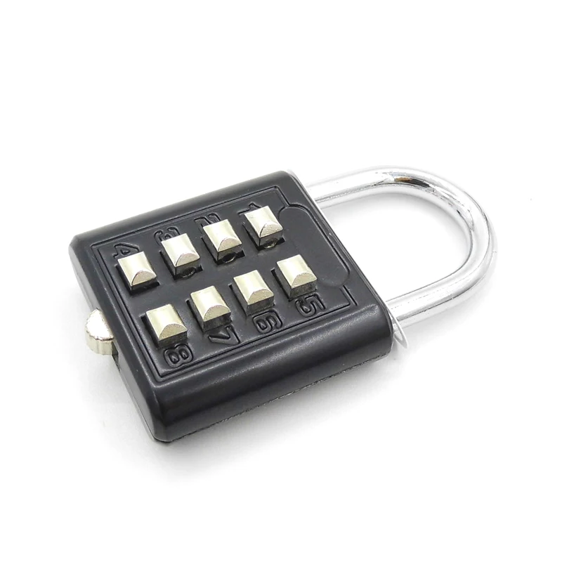 8-stelliger Passwortcode, wasserdichtes Zahlen-Vorhängeschloss für den Außenbereich, Zinklegierung, Koffer für Gepäck, Reisen, Smart Lock, Anti-Dieb mit Schlüssel – Detail 7