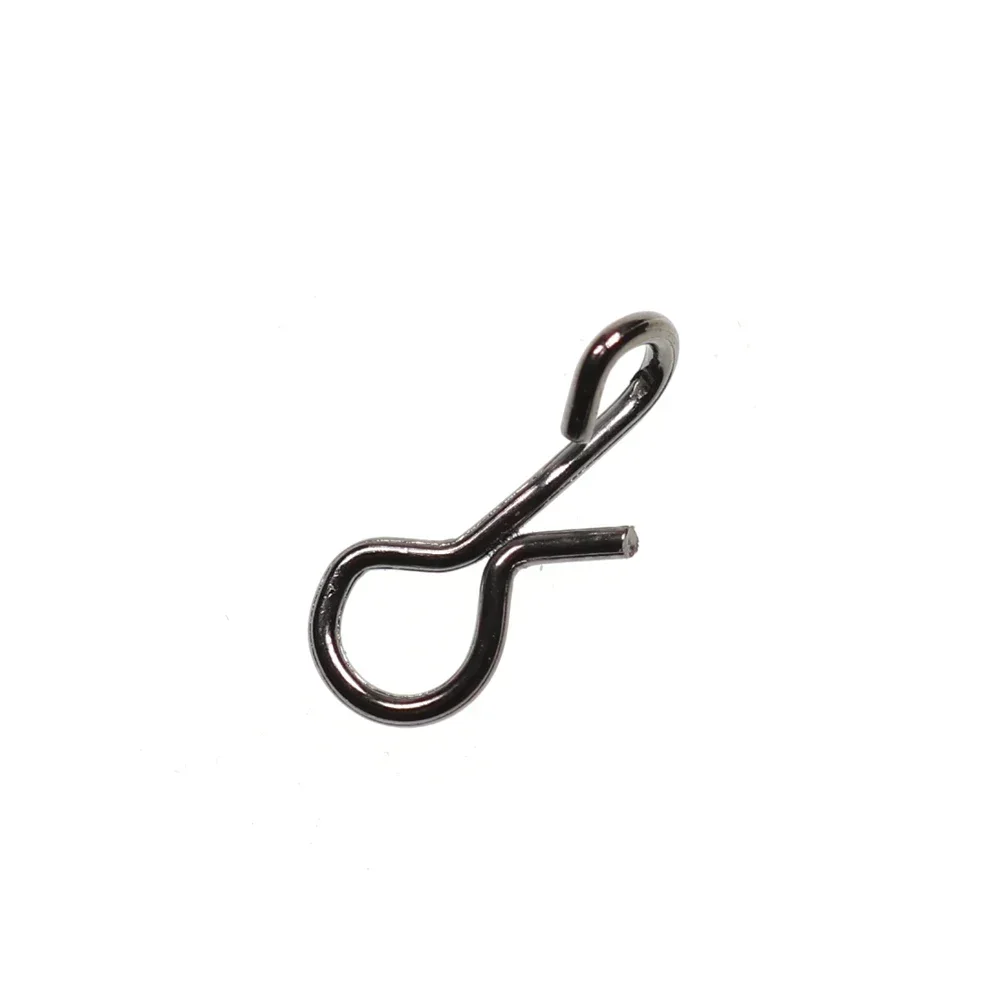 50 Stück/200 Stück Hochkarbon-Stahl Fliegenfischen Schnellwechsel-Clips Sabiki Rig Jig Köder Spinner Verbinder Angelzubehör – Detail 4