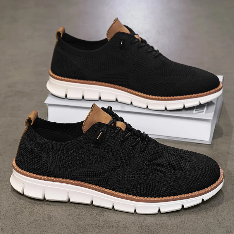 YRZL Men Casual Sports Shoes Anti Slip Wear-Resistant Breathable Cushioning Color Blocking Design Versatile Casual Sports Shoes image 2