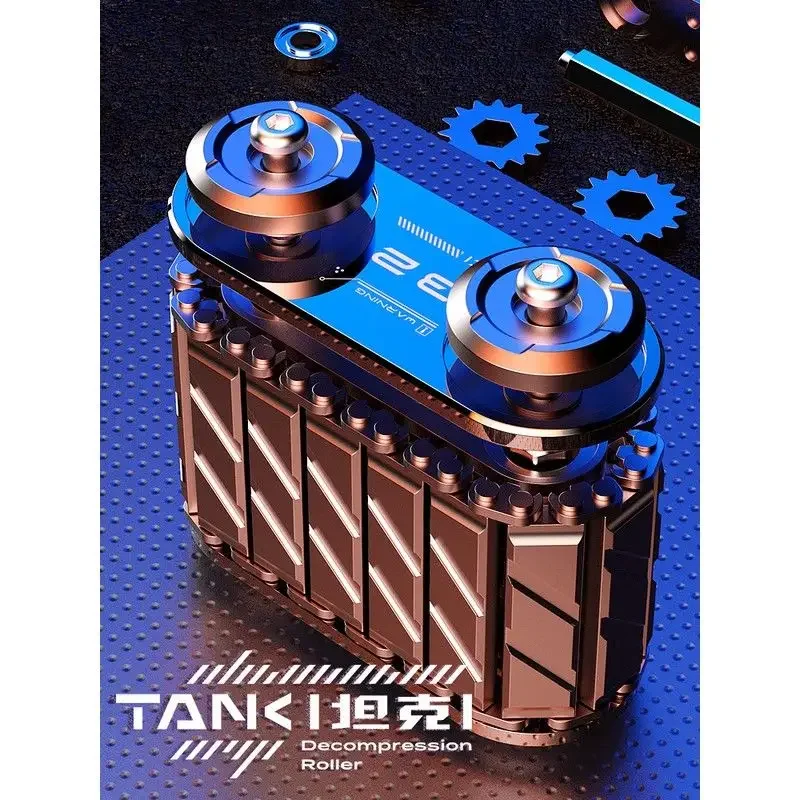 Cool Tank Fidget Roller Brinquedos, Metal EDC Brinquedos de escritório, Ansiedade Stress Relief Brinquedos, Presente adulto, Autismo ADHD