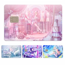 Project Sekai Anime Young Creidt Card Debit Card Sticker Film Case Front Tape For Small Big Chip No Chip