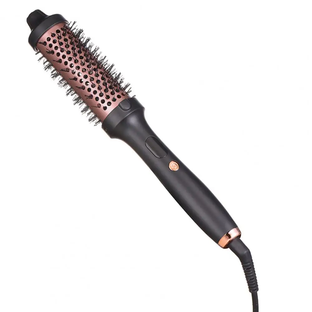 

EU plug Wired Curling Brush 38MM LED Display Thermal Brush Fast Heating Negative Ion Round Brush Electric Hair Straightening Cur