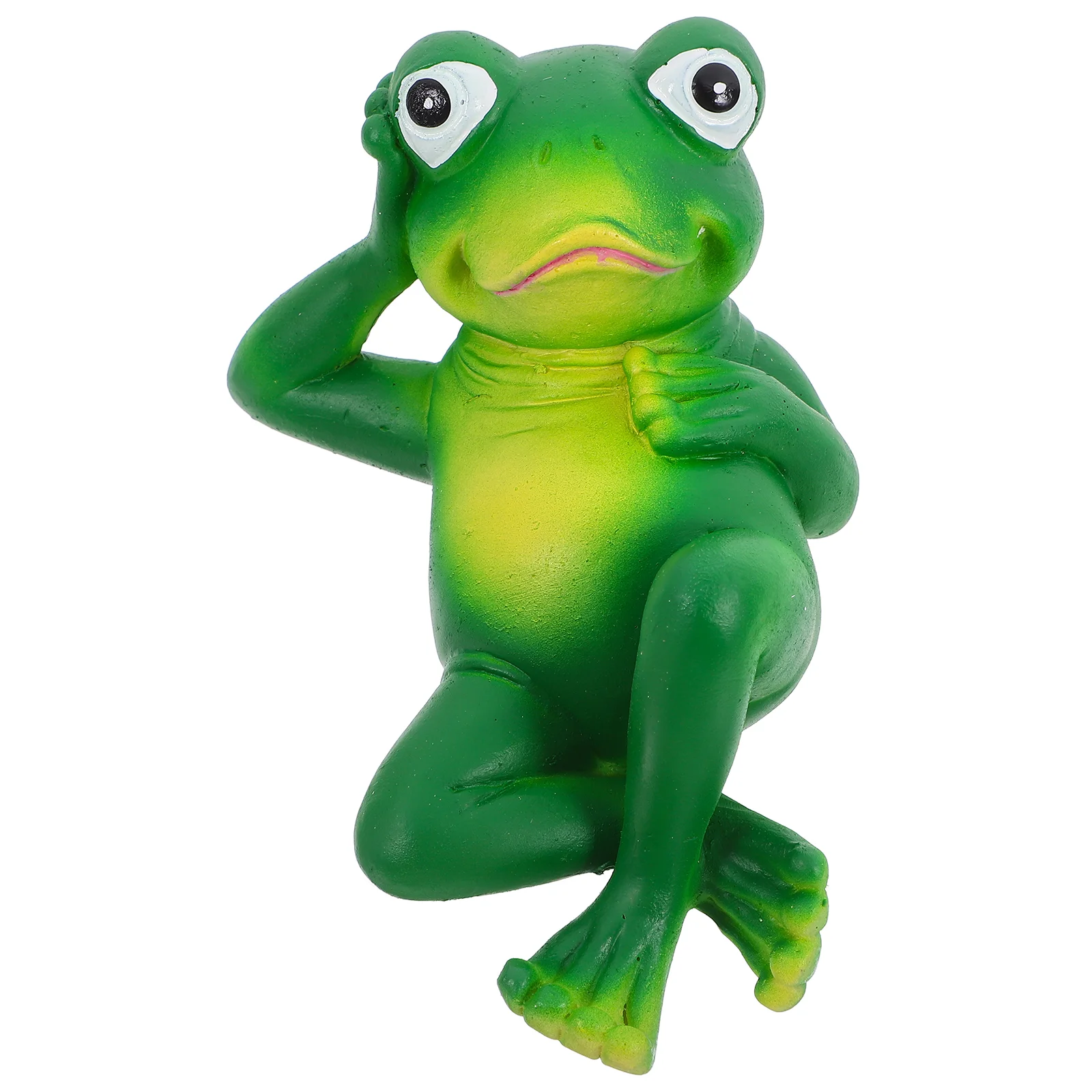 

Courtyard Garden Ornaments Frog Decor Outdoor Props Cute Statue Decoration Resin Tabletop