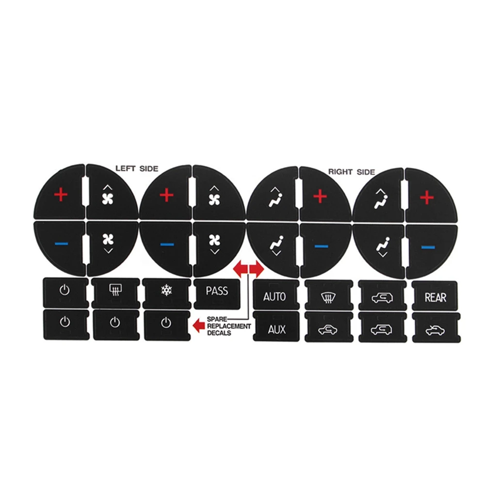 Hot Decal Useful Button Sticker AC Dash Repair Kit Climate Control For GM Tahoe Suburban Avalanche Silverado Yukon
