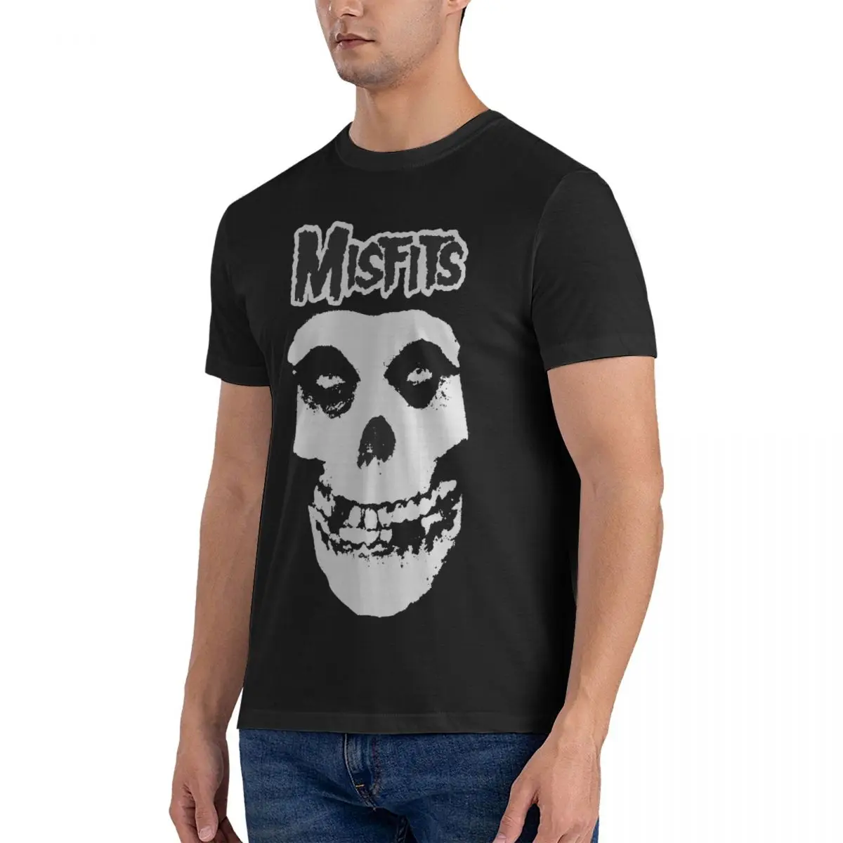 

Bat Skull Misfits Skull 100% Cotton T-Shirt Men's Classic T Shirts Men Round Neck Short Sleeve S-6XL