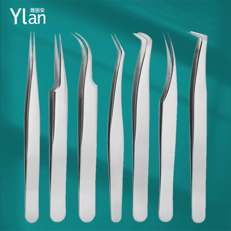 ملقط تمديد رموش ريشة دولفين ، مشبك زهور عالي الدقة ، أدوات تجميل