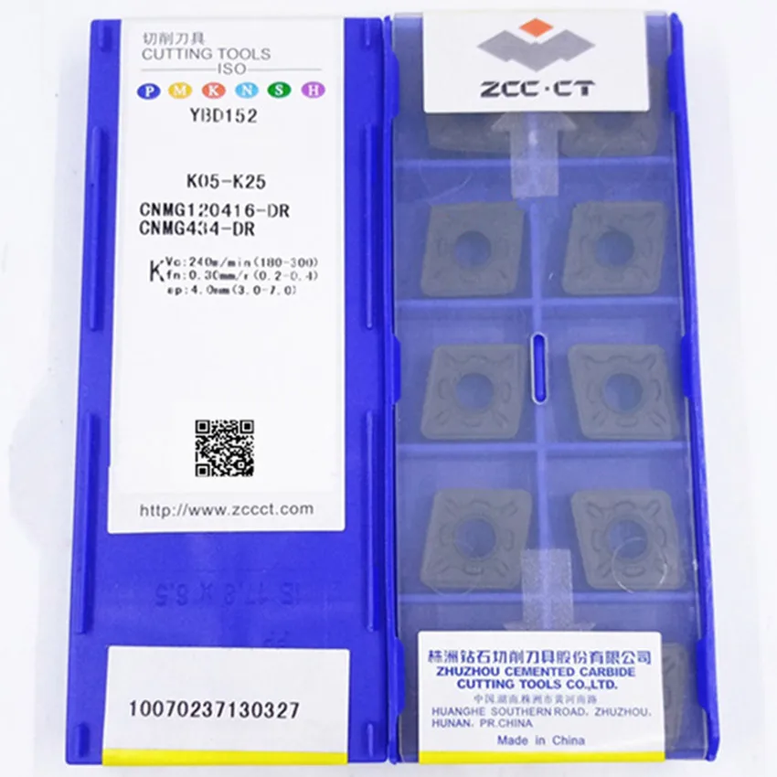 

ZCC.CT CNMG120408-DR YBD152/CNMG120412-DR YBD152/CNMG120416-DR YBD152 CNC carbide inserts For Cast iron K05-K25 10PCS/BOX