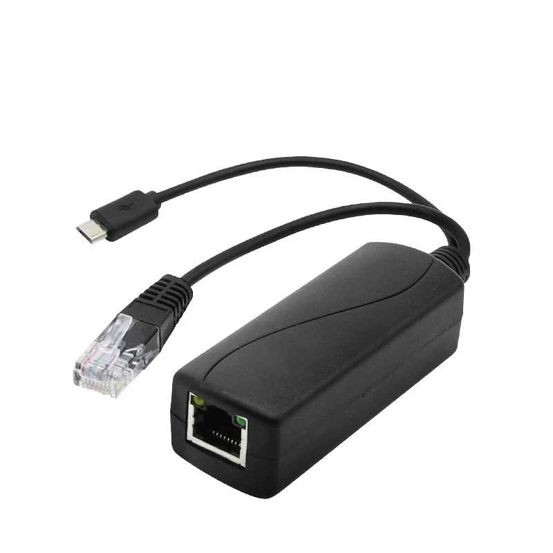 POE 48V to 5V power supply module Ethernet cable conversion to Android port adapter POE to RJ45 port and MicroUSB Port