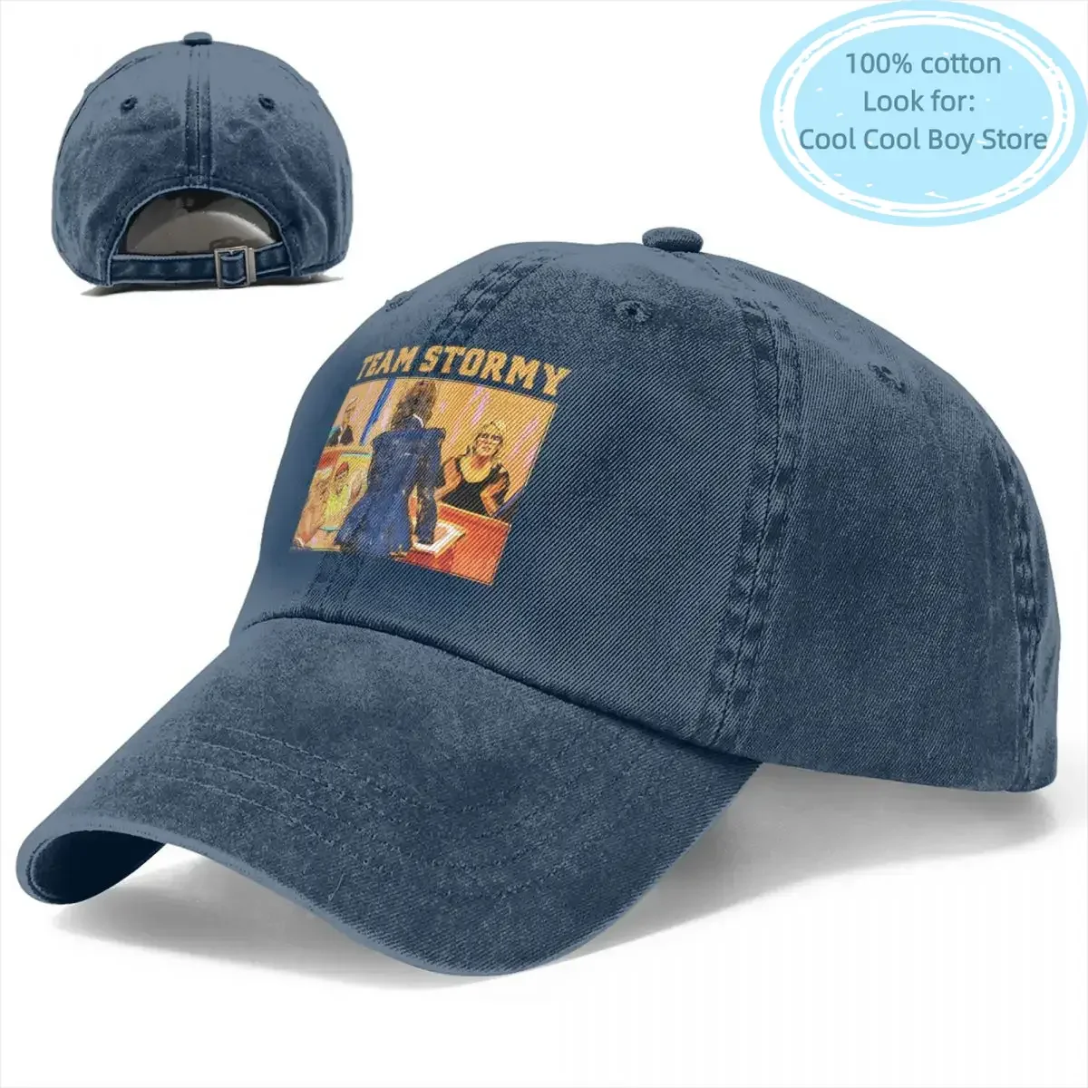 Vintage Stormy Daniels Testifies At Trumps Trial Courtroom Baseball Caps for Men Distressed Denim Washed Sun Cap Outdoor Hat Cap