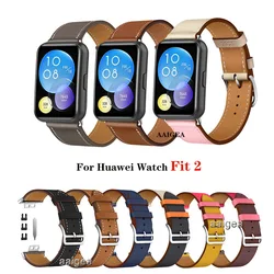 Leather Watch Band Strap With Connector for Huawei Watch Fit 2 new/ Fit2 Replacement Bracelet