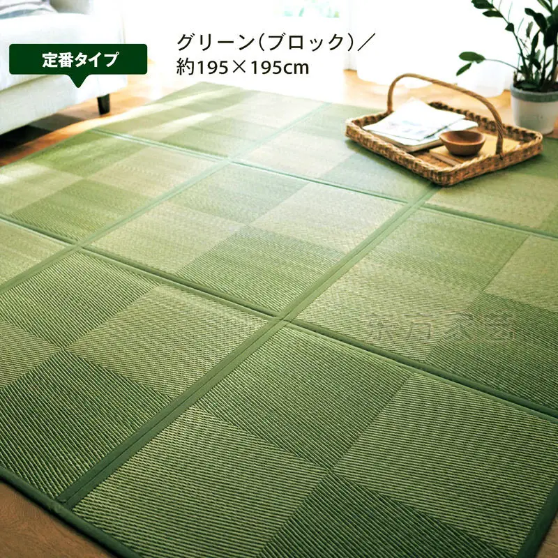 Foldable straw floor rug summer baby children's tatami natural eco-friendly climbing mat thickness 1.2cm mat living room carpet