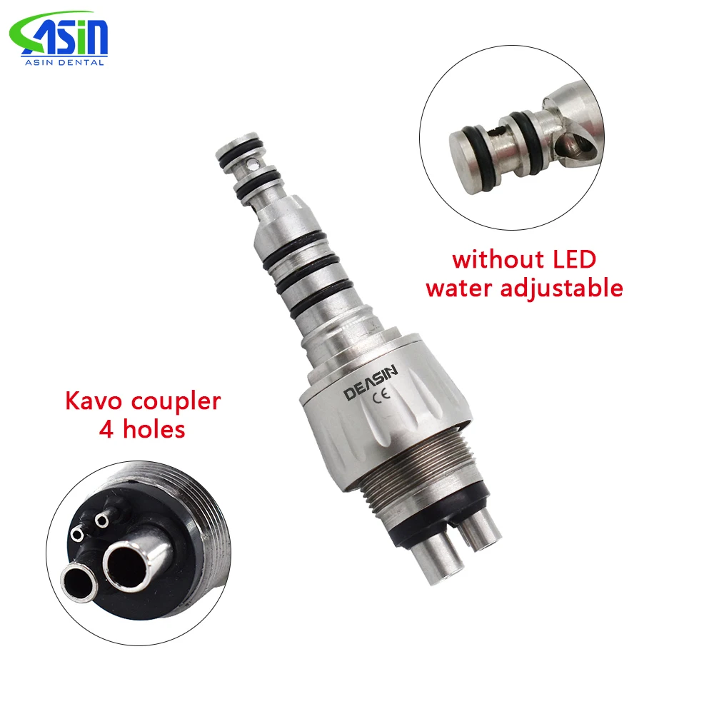 1pcs Dental Quick Coupler Coupling Fit Kavo Fiber Optic Handpiece 4Hole/6Hole Dentistry tools