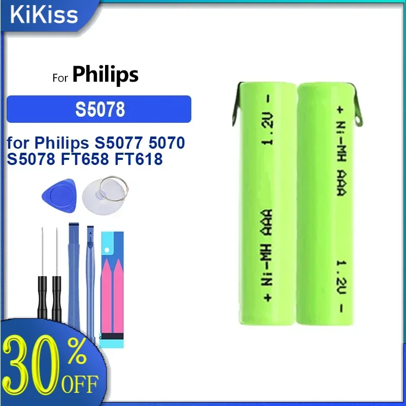 Battery 1800mAh for Philips S5077 5070 S5078 FT658 FT618 FT668 FT688 S5080 S5081 S5090 S5095 YS534 YS536 shaver razors