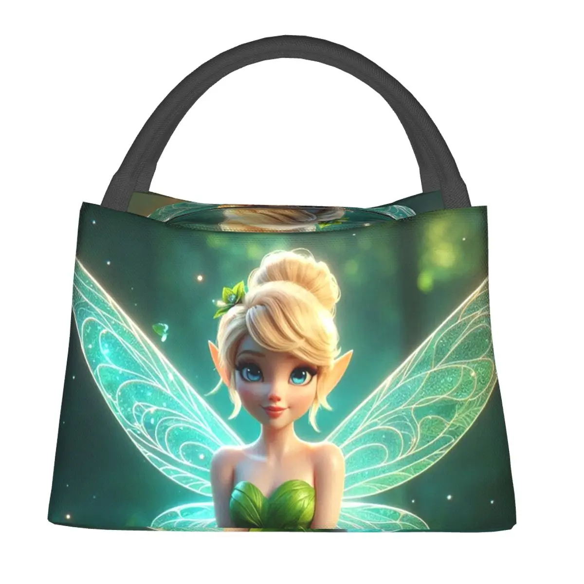 Tinker Bell Lunch Bags Insulated Bento Box Portable Lunch Tote Picnic Bags Cooler Thermal Bag for Woman Children Office