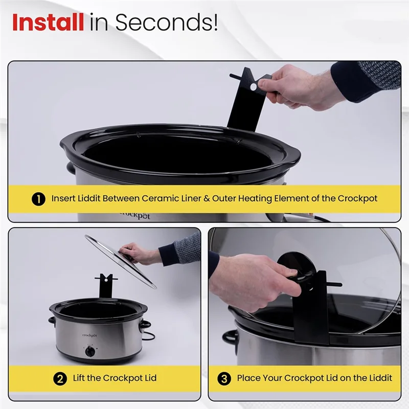 

B90B-Slow Cooker Lid Holder For Stovetop For Kitchen Organization Saving Slow Cooker Lid Stand