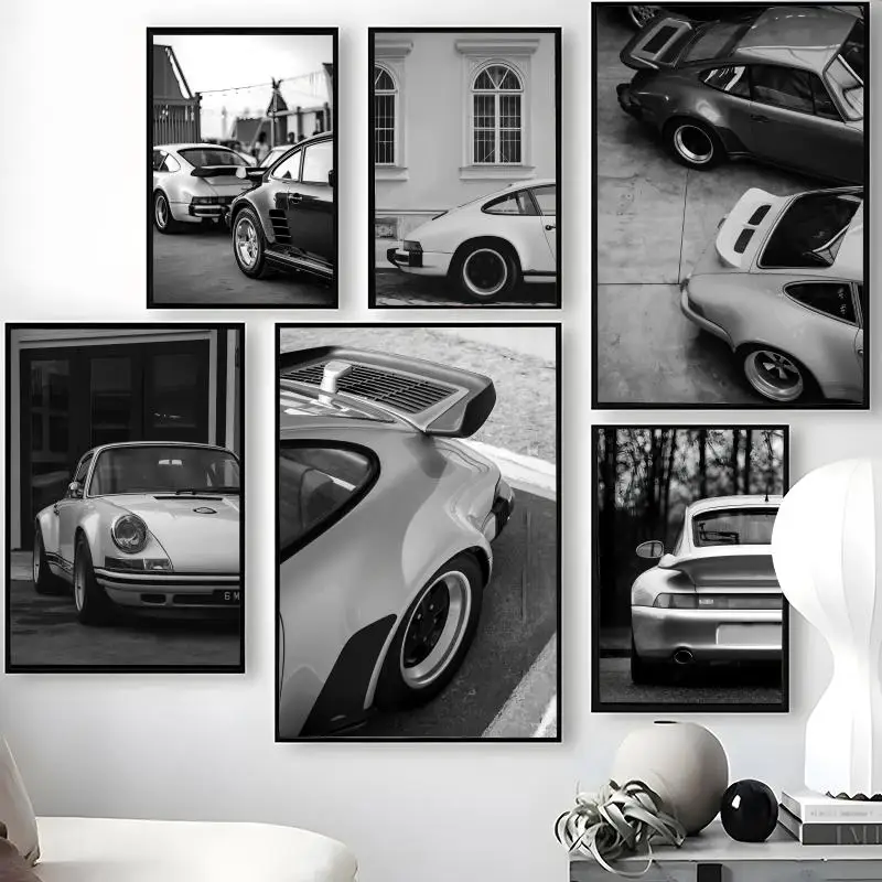 

Black Luxury Car Painting Calligraphy Canvas Poster Print Wall Painting for Home Office Living Room Bedroom Home Decoration