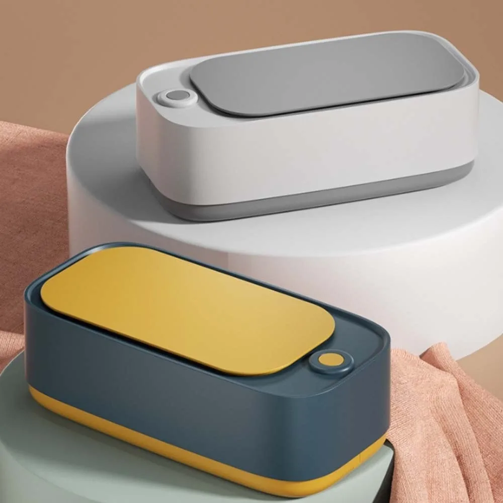 Macchina per la pulizia degli occhiali ad alta frequenza 360 °   Purificazione Detergente Elettrico Ricaricabile per Protesi Visibile Trasparente