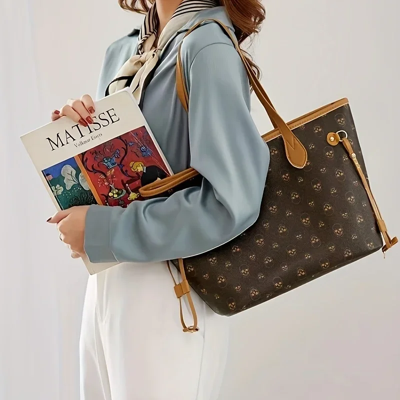 Women's Handbag Fashion Big Bag Large Capacity Mom's Bag Vintage Handbag