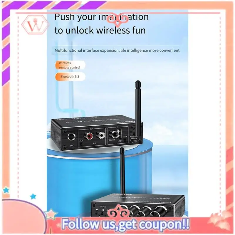 Nuovo kit adattatore ricevitore audio Bluetooth aggiornato Lettore 5.3 U Disco Microfono Amplificatore Convertitore altoparlante audio con telecomando