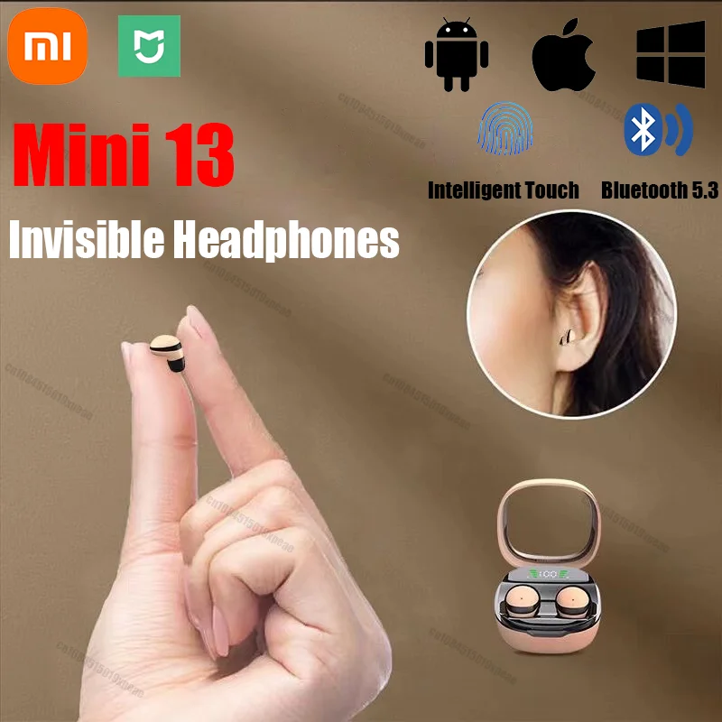 Xiaomi MIJIA Mini Wireless Bluetooth 5.3 Headset Small Earbuds Sleep Invisible Headphones HD HIFI Bass sound Quality Earphones