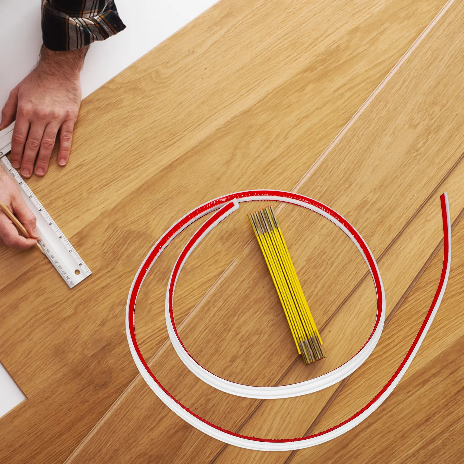 1 Roll PVC Molding Trim Self Adhesive Peel and Stick Corner Trim Wall Edge Strip for Modern Home Office Hotel Decoration