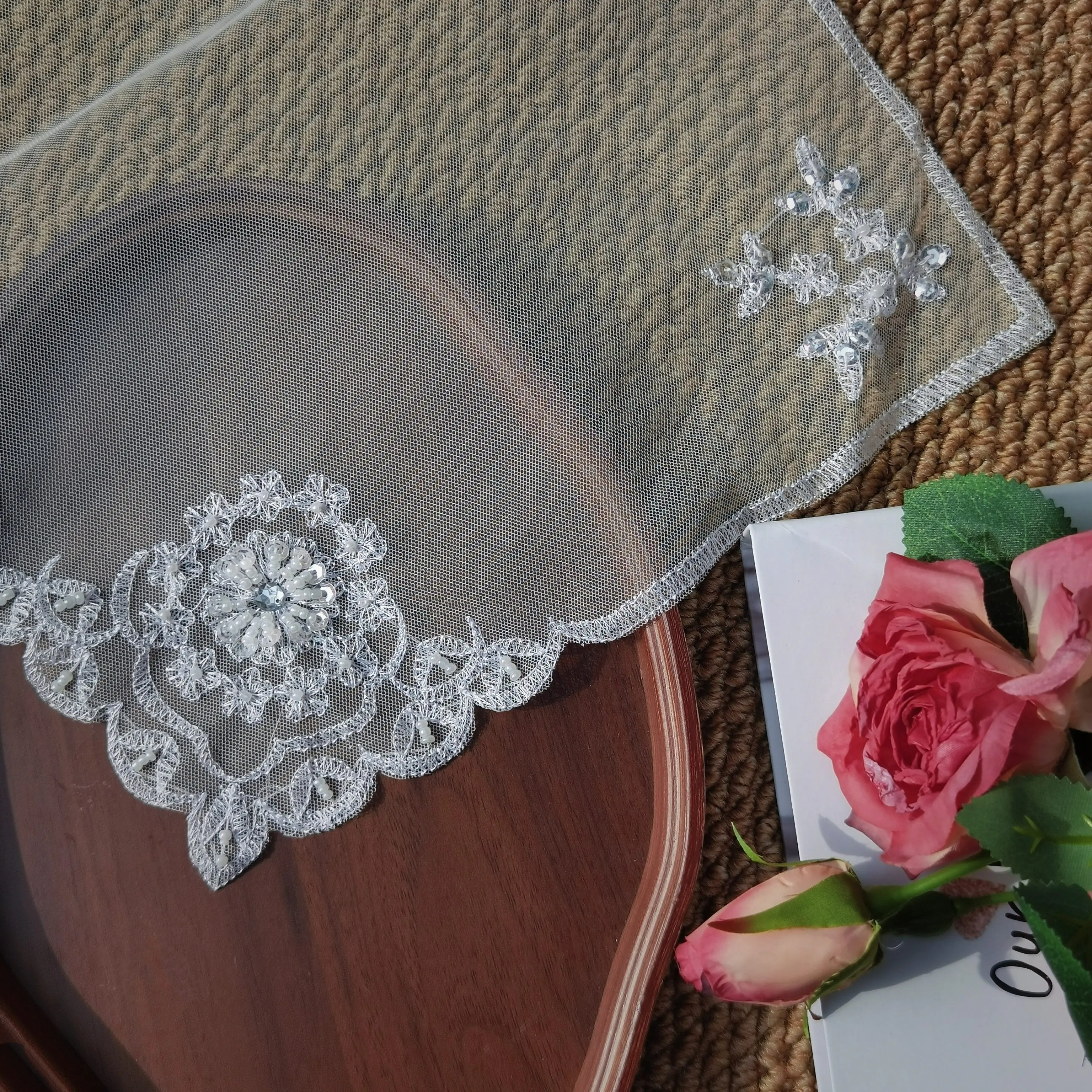 Białe koronkowe podkładki na s – Embroidery Beads recenzja i cena