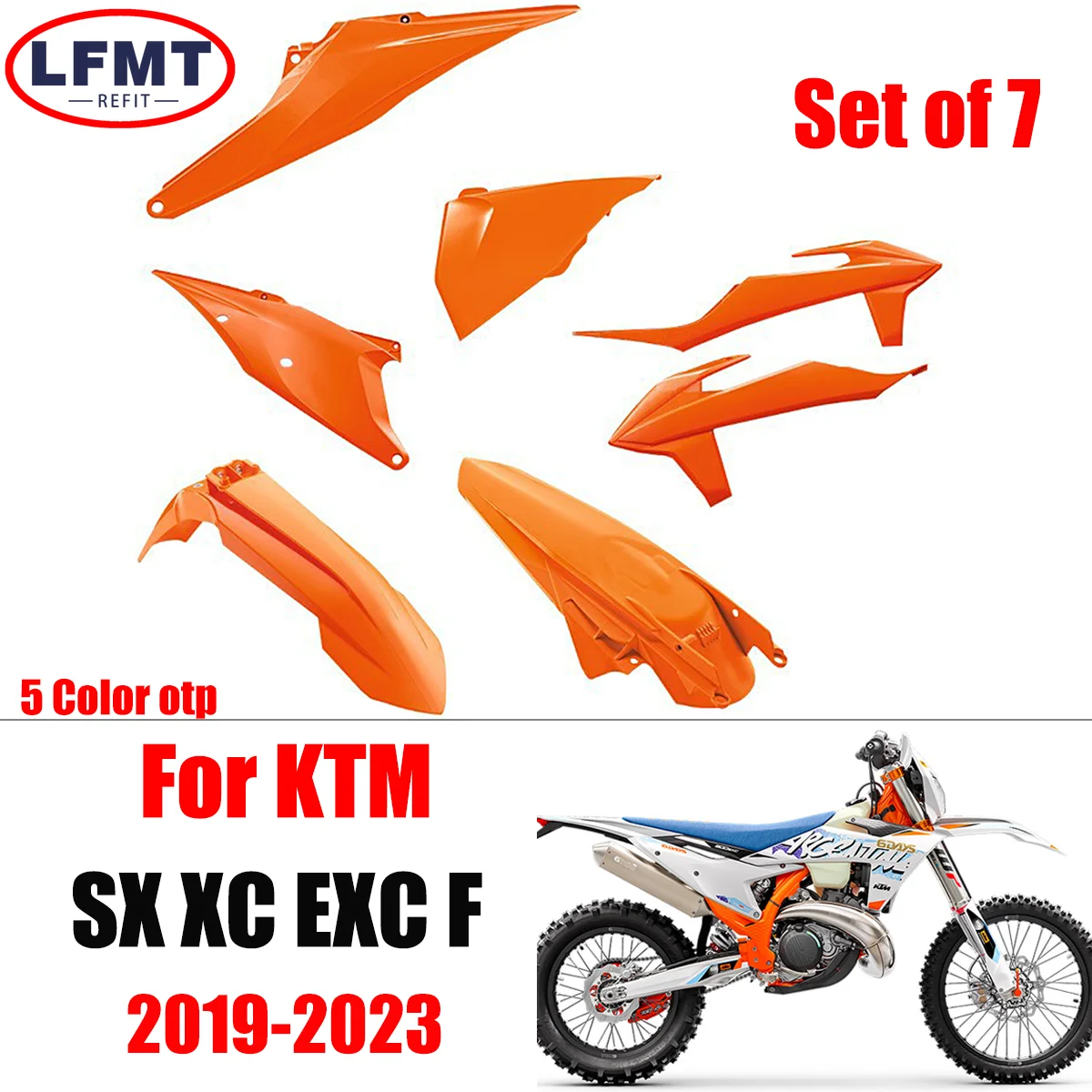 Motorcycle Plastic Full Fairing Body Cover For KTM EXC XC SX EXCF SXF XCW XCF XCFW TPI 125 150 250 300 350 450 500 2019-2024