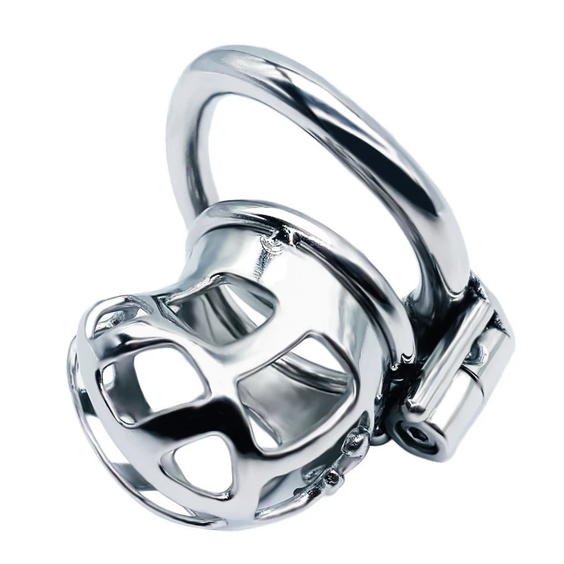 FRRK Cobra Curve Male Chastity Cage with Strap Belt f or Couple BDSM Sexy Shop Metal Cock Rings Adult Toys Men Sex Tool