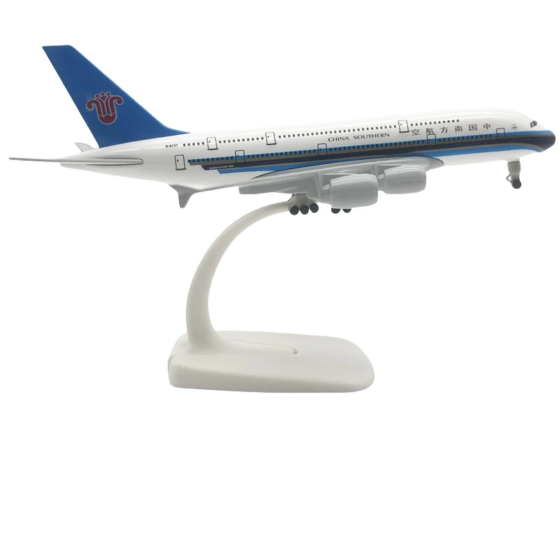 20CM A380 China Southern Airline 1:400 Airbus Alloy Aircraft Model Die-cast Airplane Model with Wheel Stand Collectible Display