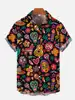 Men's Hawaiian Shirts with Mexican Arts