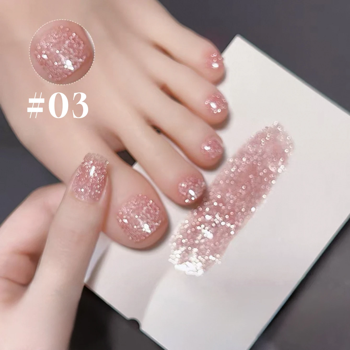1-8pcs Popular Versatile Whitening Pink Green Blue Bling Gel Super Glitter Water Light Broken Diamond Gel Nail Polish image 4