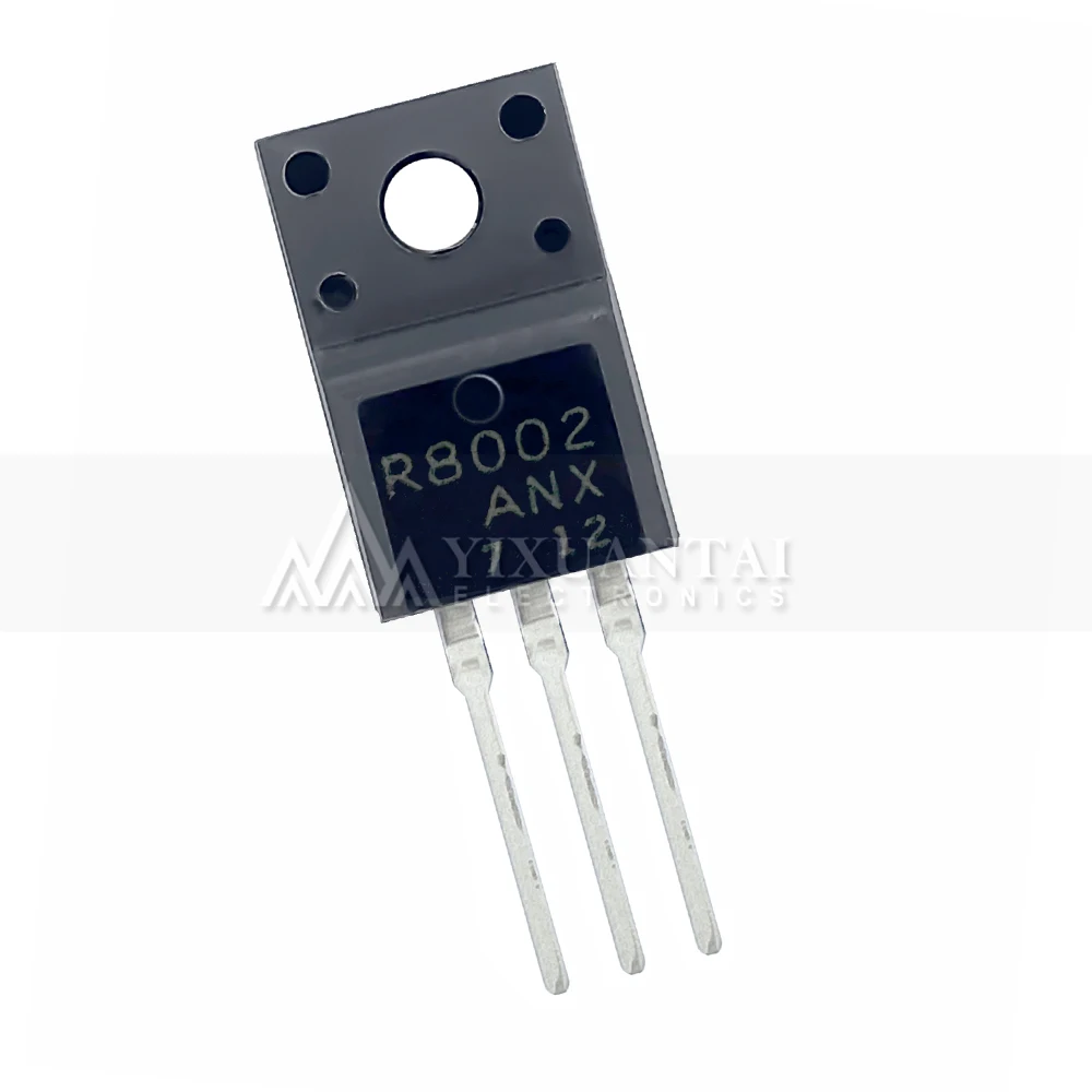 

10PCS/LOT NEW Original R8002ANX R8002AN R8002A Marking:R8002 ANX MOSFET N-CH 800V 2A TO220