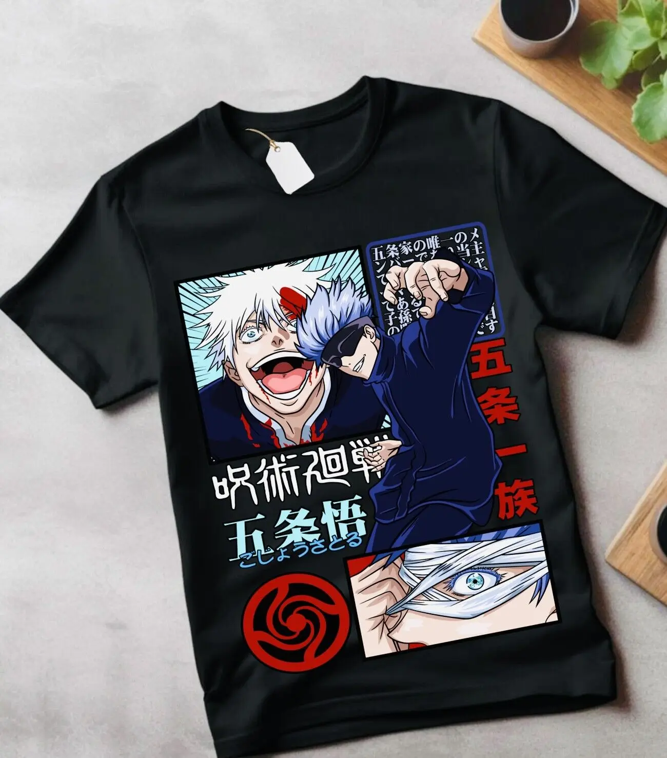 Gojo Satoru T-Shirt Jujutsu Kaisen Anime Horror Funny Gift Shirt All Size