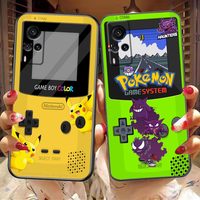 Case For VIVO X90 X80 X70 X60 X50 X30 X23 X21 X20 Plus V27 V25 V23 V23E V21 V21E V20 SE Pro 5G Case Game-Boy P-Pokemon P-Pikachu